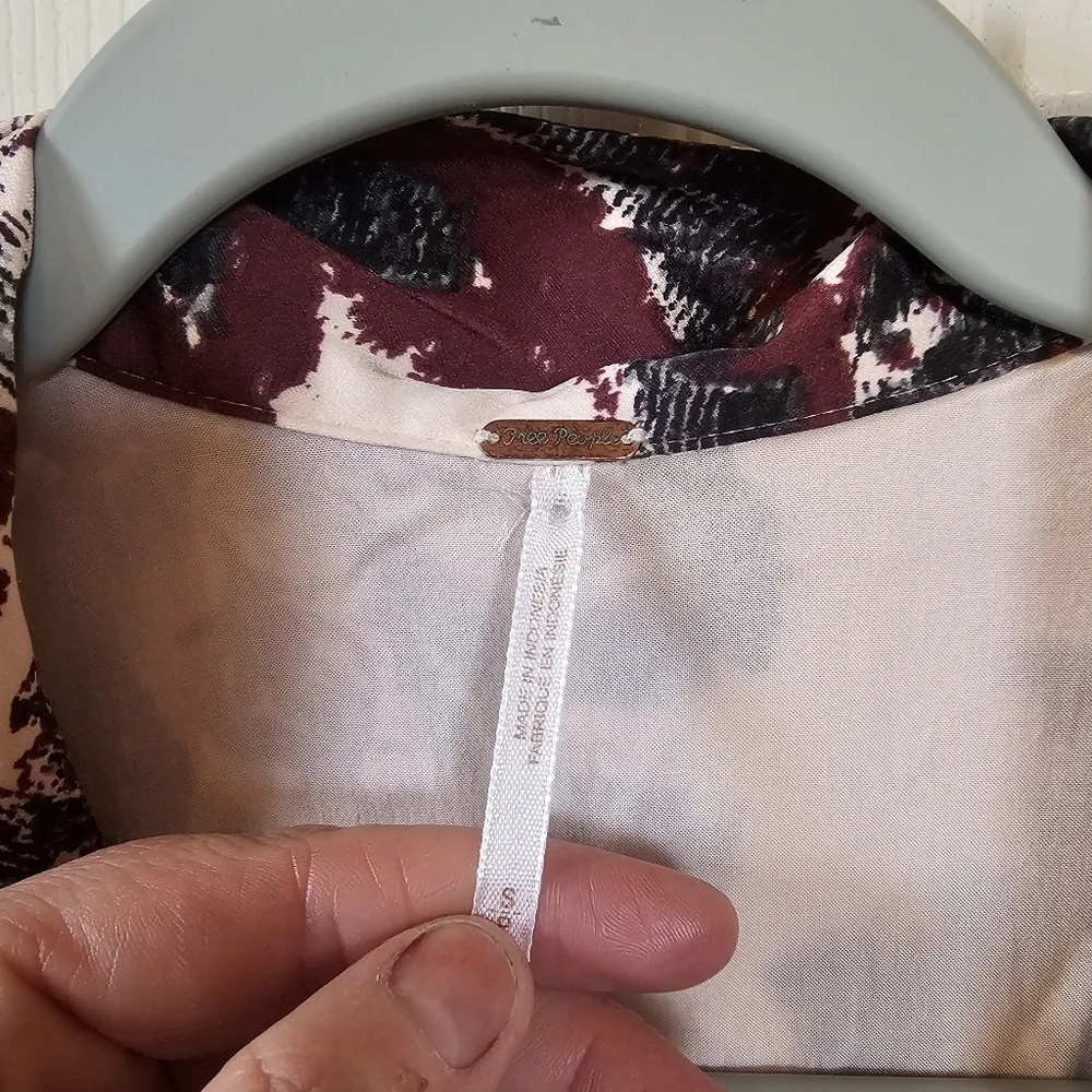 Free People Say You Love Me Mini Dress V-Neck Bohemian Ballon Sleeve Babydoll - Picture 4 of 7